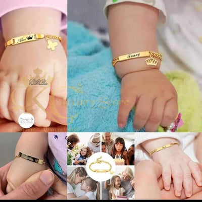 KC Customized Beautiful Kids Customize Engraved Name Bracelet