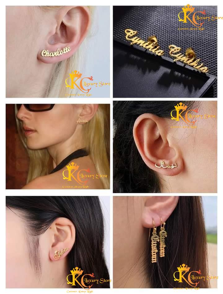 KC Customized Fancy Earring With Your Name