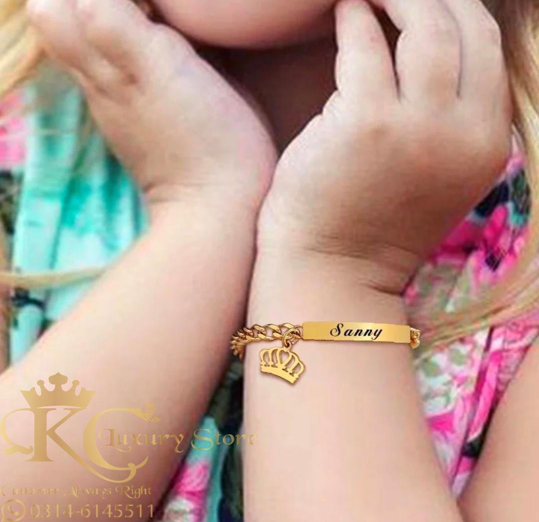 KC Customized Beautiful Kids Customize Engraved Name Bracelet