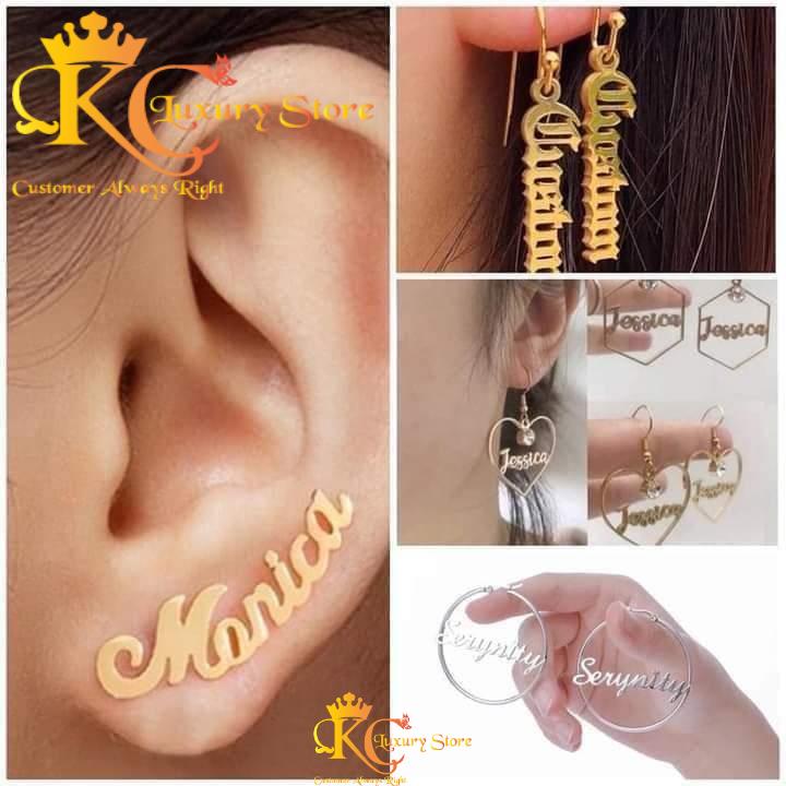 KC Customized Fancy Earring With Your Name