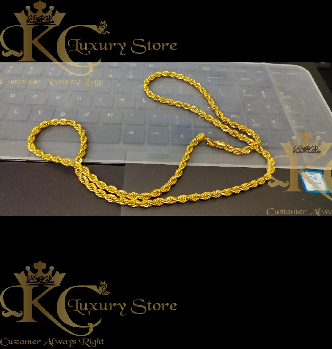 24K GOLD PLATED CHAIN - For Men and Women Both