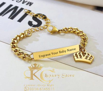 KC Customized Beautiful Kids Customize Engraved Name Bracelet