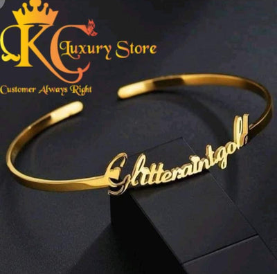 KC Customized Arabic/Urdu/English Cuff Bangle